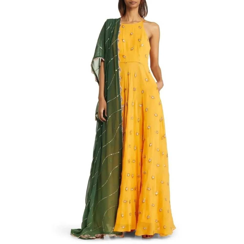 Sani Nila Anarkali Dress